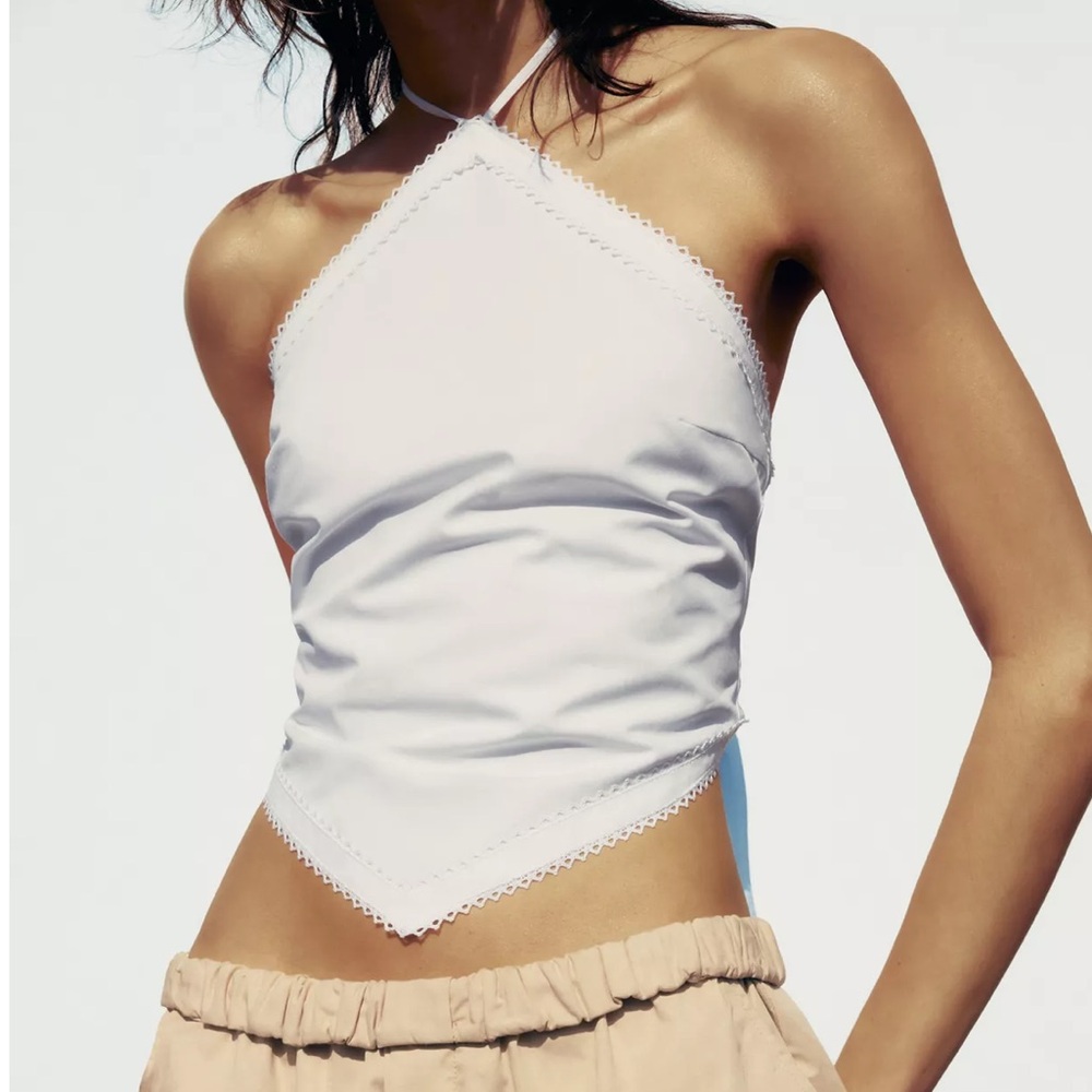 🎉SALE🎉NWT💕ZARA White Halter Tank Top